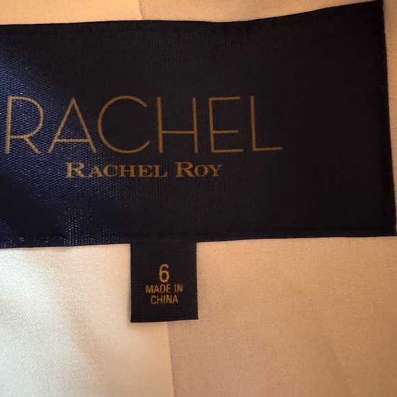 RACHEL Rachel Roy Striped Lace Sleeve Blazer Size 6 - Matching Lace Pants Size 4 - Picture 8 of 9